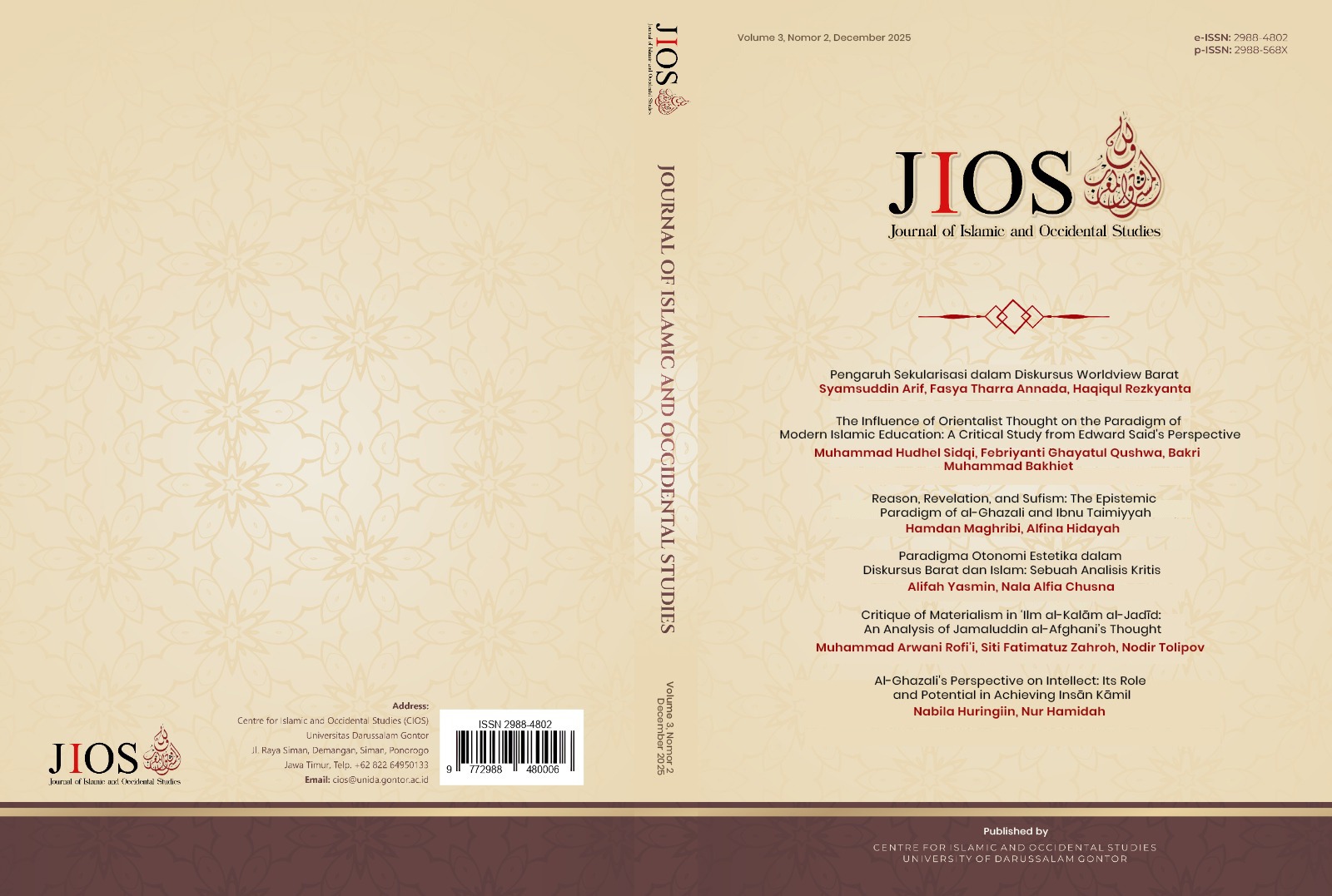 					View Vol. 3 No. 2 (2025): Journal of Islamic and Occidental Studies
				