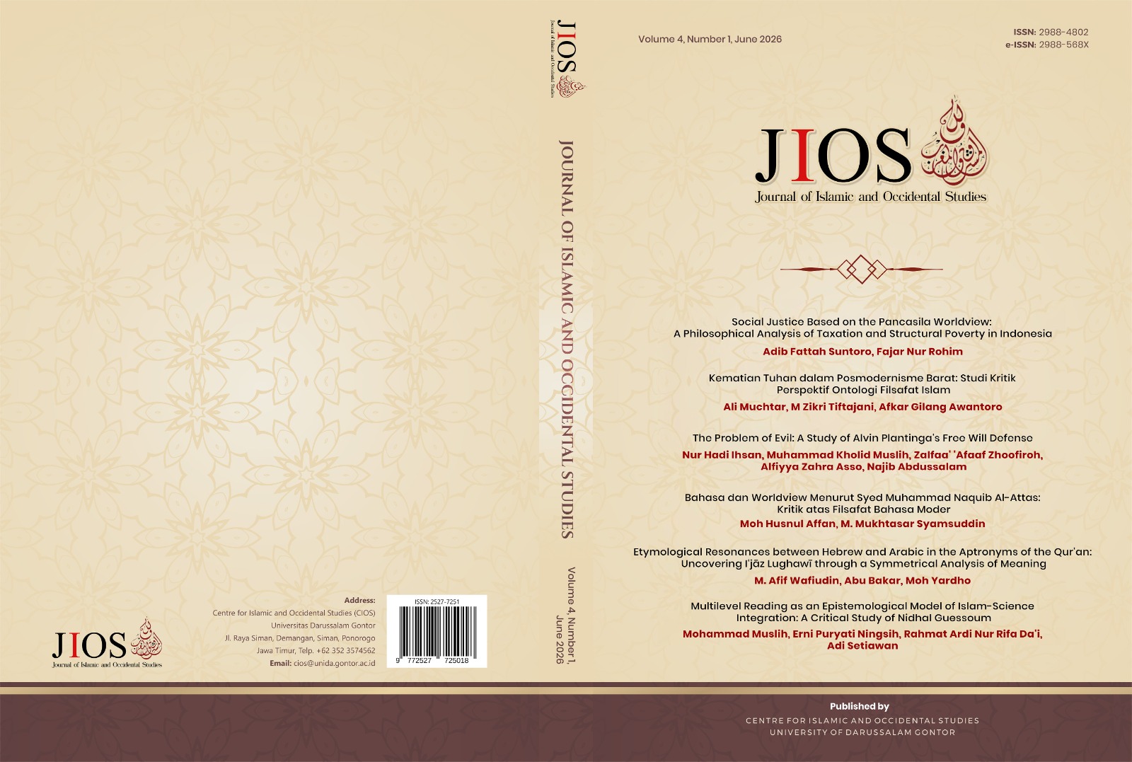 					View Vol. 4 No. 1 (2026): Journal of Islamic and Occidental Studies
				